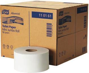 Grote rollen toiletpapier voor ruimtes die een hoge capaciteit vragen.