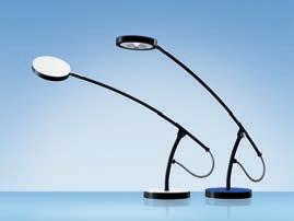 9 Verlichting HANSA LED BUREAULAMP FRISBEE Bureaulamp met energiezuinige LED lampen. Stijlvolle lamp in fris design. Uitvoering in aluminium met zware voet Ø143mm.