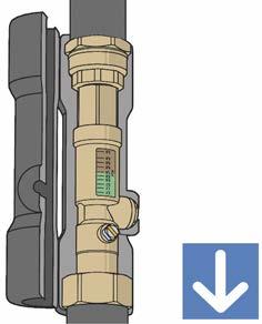 horizontaal worden geïnstalleerd vanwege de zwaartekrachtwerking van de debietmeter.