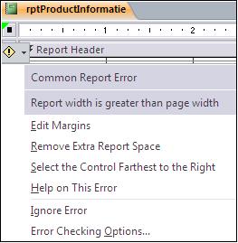 207 Kies de oplossing Remove Extra Report Space Bekijk het rapport in Print Preview Het rapport past nu precies op de pagina's.