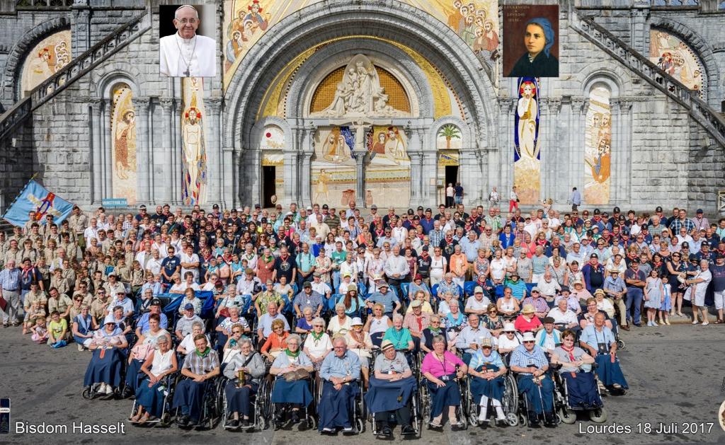 LOURDESBEDEVAART BISDOM HASSELT 67ste Lourdesbedevaart Gezonden en zieken, ouderen en jongeren gaan naar de bron om te danken of om zich innerlijk te helen en te sterken met de boodschap