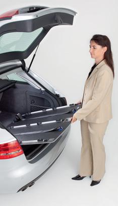 Perfecte functionaliteit leg de CarMo in de kofferbak van uw voertuig en