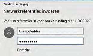 Bevestig met OK (2x) en test het. 7 Het kan gebeuren dat Windows om uw netwerkreferenties vraagt bij het benaderen van een share. Gebruikersaccounts We bespreken nog wat ingewikkeldere deel-situaties.