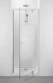PALMA DOUCHEREEKS / PALMA SÉRIE DE DOUCHES Hoogte / Hauteur : 185 cm White: profielkleur wit + gestreept glas / White : couleur de