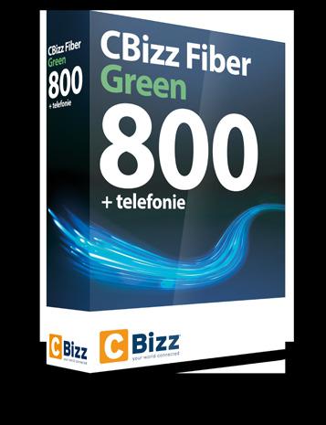 Met glasvezel komt de modernste technologie binnen CBizz Fiber Green 200 + telefonie 149,95 800/800Mbps, best effort, vast IP-adres**, incl.