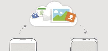 Instellingen Samsung Cloud Maak een back-up van gegevens op uw vorige apparaat in Samsung Cloud en zet de gegevens terug naar uw nieuwe apparaat.
