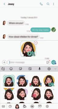 Apps en functies Mijn Emoji-stickers verzenden U kunt Mijn Emoji-stickers die op u lijken, verzenden via berichten.
