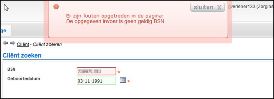 03-11-1991 b. 03-11-91 c. 031191 4. Klik op de knop Zoeken om de cliënt in Peridos op te zoeken.