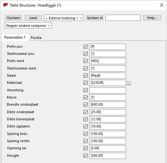 Gebruikerscomponent Hoedligger maken We gaan nu een gebruikerscomponent van het type Onderdeel maken waarmee we een hoedligger kunnen genereren.