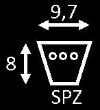 Onze V-snaarschijven voldoen aan de norm BS3790 1981, die de belangrijkste afmetingskenmerken bepaalt: u vindt er de groefprofielen SPA, SPB, SPC,