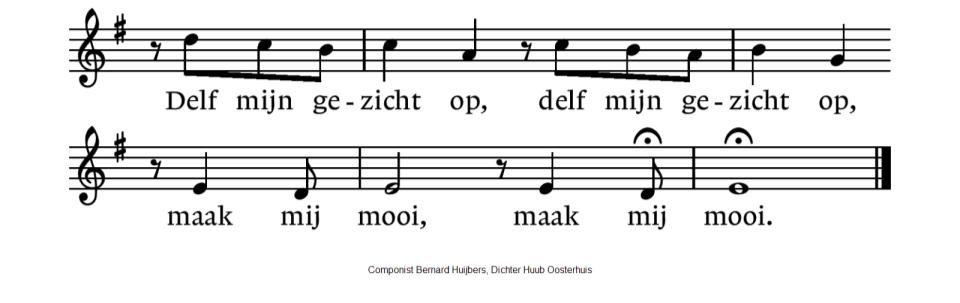 2. Delf mijn gezicht op, maak mij mooi. Delf mijn gezicht op, maak mij mooi. Wie wordt ontmaskerd wordt gevonden en zal zichzelf opnieuw verstaan en leven bloot en onomwonden, aan niets en niemand meer ten prooi.