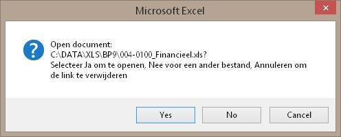 gekoppelde document worden geopend: Indien in dit formulier op de knop Nee wordt gedrukt