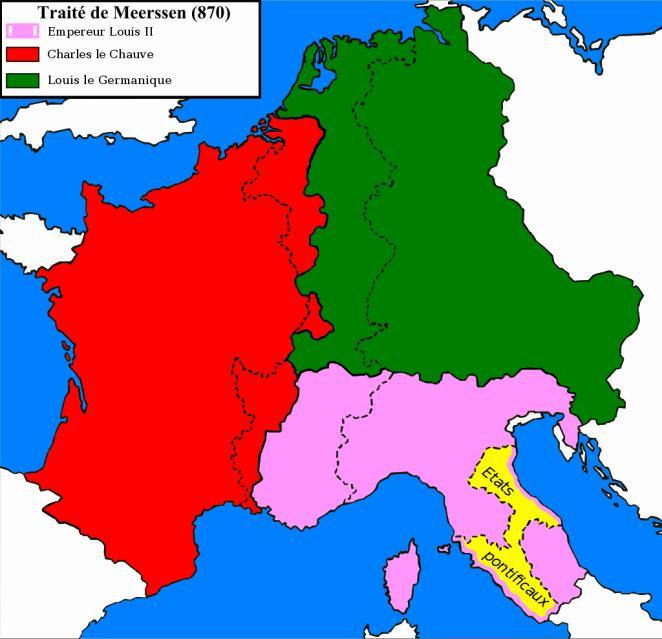 De decennia na de dood van Lotharius I (855) werden gedomineerd door het onvermogen van zijn zoons, Lodewijk van Italië, Lotharius II en Karel van Provence om in Midden-Francië een duurzame staat te