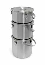 Geïsoleerde cilindrische soepcontainers in RVS Thermosteel Conteneurs Geïsoleerde