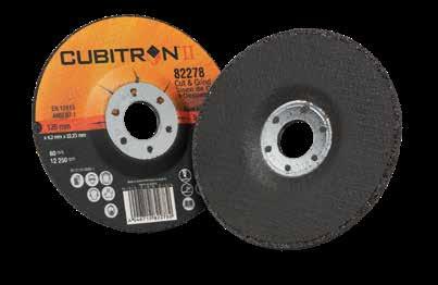 3M Cubitron II Snij- en Slijpschijven (Cut & Grind) De 4 mm dikke Cubitron II snij- en slijpschijf pakt de zwaarste klussen aan zoals weggutsen