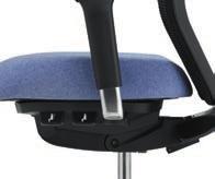 tension, fonction Balance automatique (inclinaison d assise de 0 /-5 ) dans la séquence de mouvements, et réglage de la profondeur d'assise (6 cm) Syncro-Smart-Balance