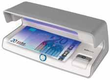 De krachtige UV-lamp controleert de UV-kenmerken van bankbiljetten, identiteitskaarten, kredietkaarten en alle andere offi ciële documenten.