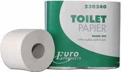 2 3 0 4 4 0 Toiletpapier Euro Super Wit, 2-lagig cellulose
