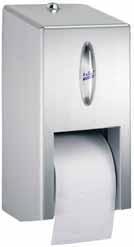 150 vellen, lengte 207 m Toiletpapierdispenser Inox dispenser voor hulsloze NextTurn toiletpapierrollen waardoor u