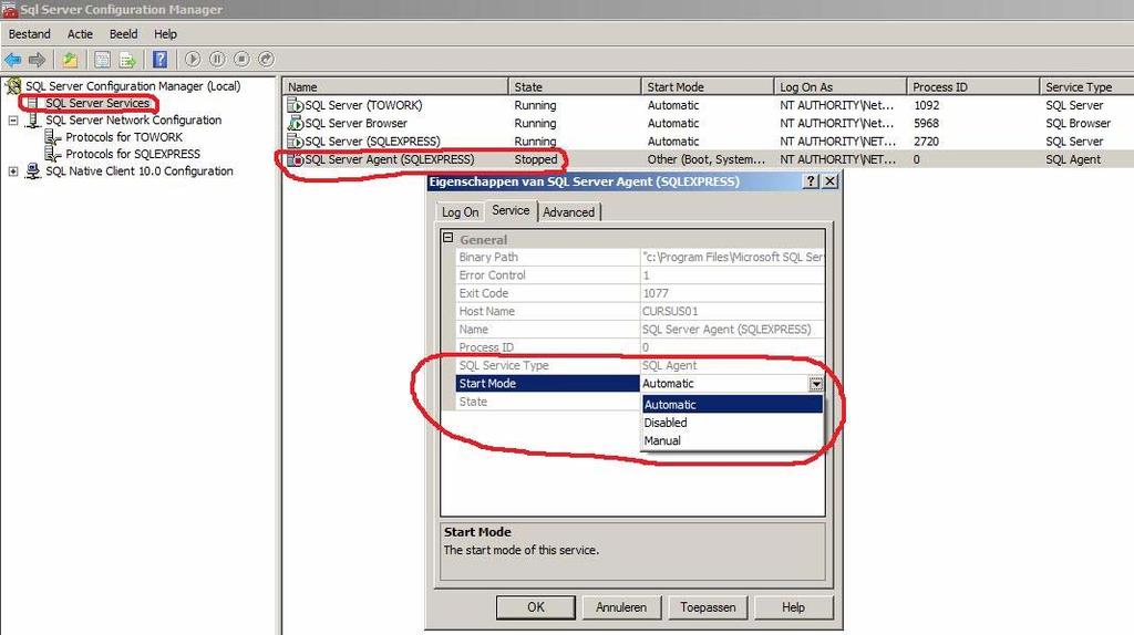 Server 2008 Klik dan op SQL Server Management Studio Indien deze er niet staat, download deze dan van: microsoft Lees ook voor het