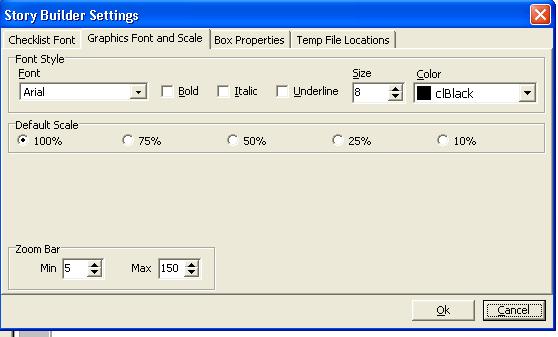 4. Gebruik het tabblad Graphics Font and Scale om het uiterlijk van de grafische Bowties te wijzigen met betrekking tot het