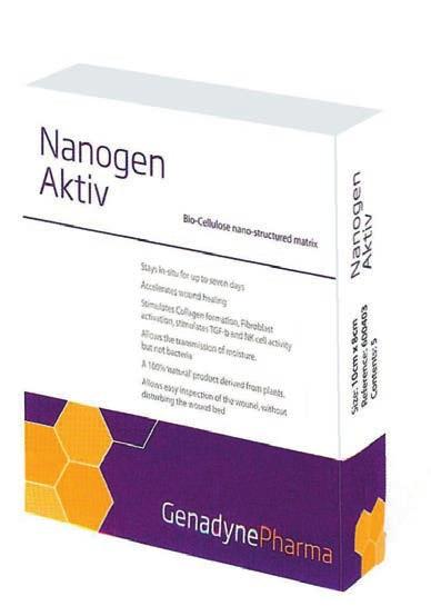 versnelde genezing tot en met de granulatiefase Nanogen Aktigel: gel, ook inzetbaar in de