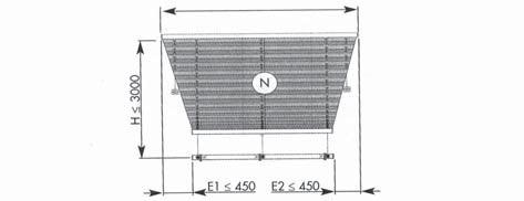 vormen / Formes spéciales De bedienbare horizontaal / Les manœuvrables horizontal B/L 1490 OPP / S 4 m 2 B / L - h 490 mm De bediening bevindt zich steeds op het hoogste punt van de driehoek La