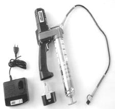 Elektrisch handsmeerpistool +toeb. Pistolet de graissage électrique+access. NL Handsmeerpistool "Power Luber": elektrisch (batterij 12V), max.