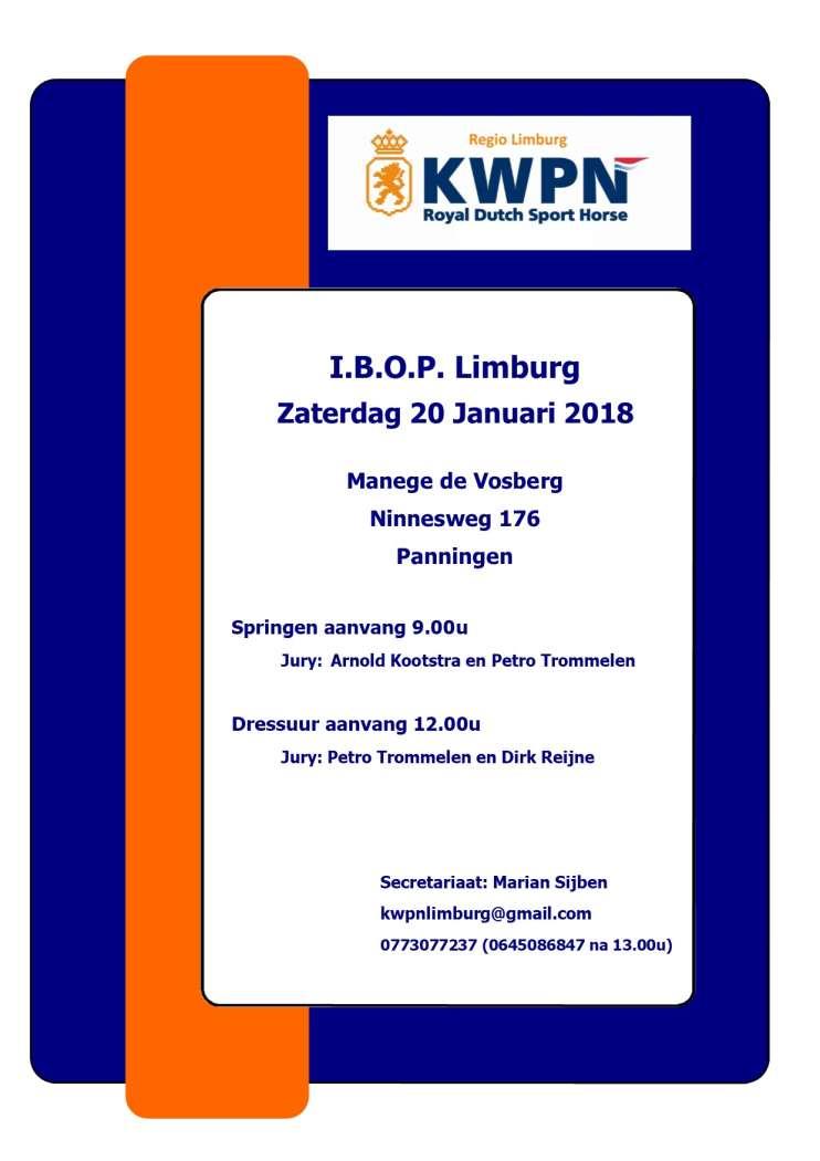 KWPN LIMBURG Startlijst