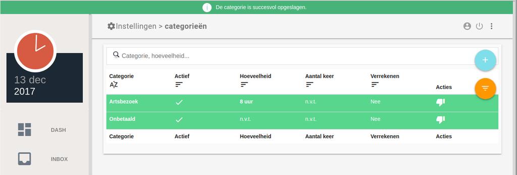 11 Hier kunt u een nieuwe categorie aanmaken. Vul hierbij in wat van toepassing is. Naam: de naam van de categorie. Bijv. artsbezoek; Iedereen, vrouwen, mannen.