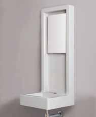 Nook Nook lavabo ensemble met geïntegreerde spiegel met verlichting IP44, 45 x 45 x h: 114,5 cm, kraangat(en) op tablet.