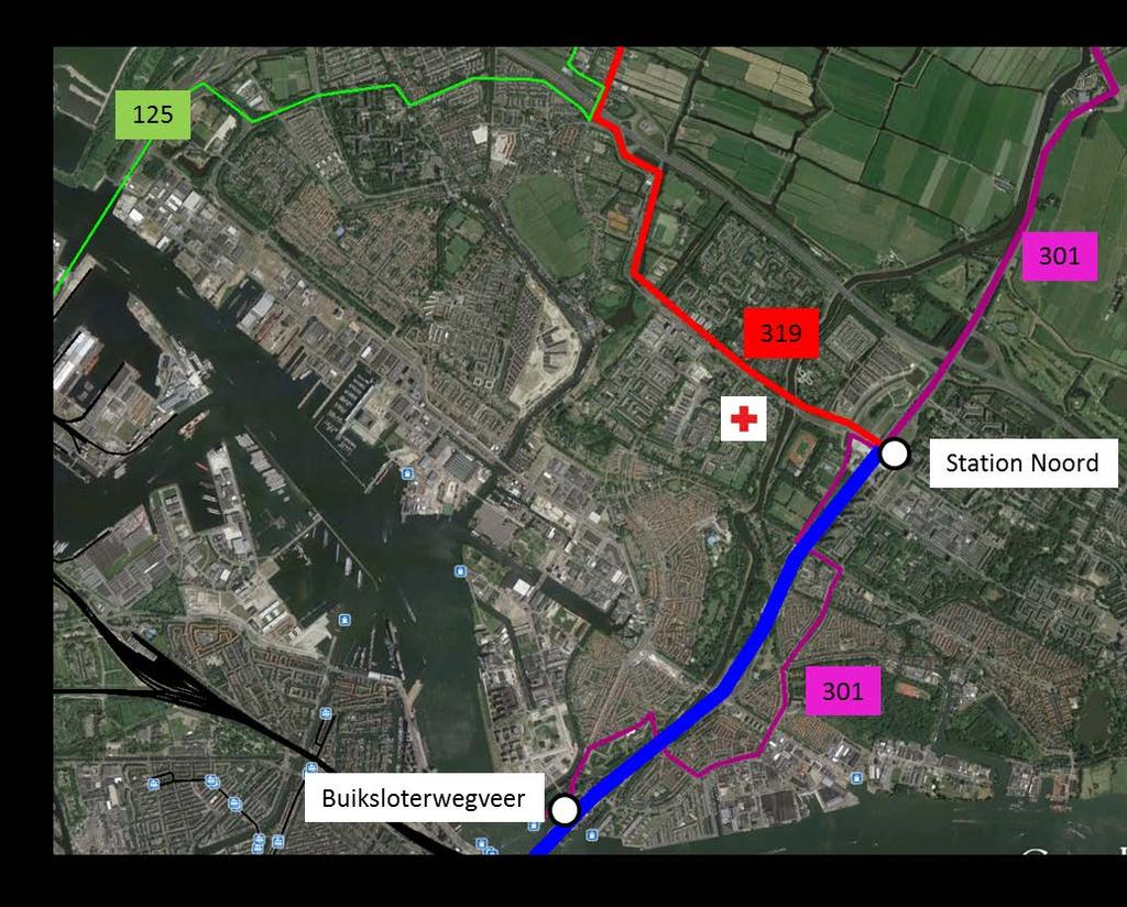 Toelichting De verbindingen tussen Amsterdam Noord en Waterland verbeteren sterk door uitbreiding van het aantal lijnen en frequenties.