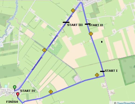 Etappe 3. Donderdag (Thursday) 2 augustus tijdrit Lieveren Parcoursen gelegen binnen de gemeente Noordenveld 08.