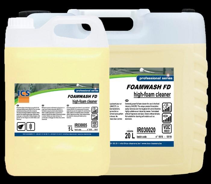 IR02 IR03 FOOD INDUSTRY CLEANERS ALU-KLEEN FOAMWASH FD NL - ICS Alu-Kleen is een hoog geconcentreerd en effectief zuur reinigingsmiddel op basis van fosforzuur.