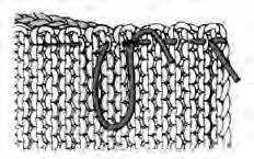 1 elever les mailles Les morceaux d un vêtement une fois tricotés, on relève les mailles en piquant l aiguille dans la lisière, pour faire le col ou les bordures des devants.
