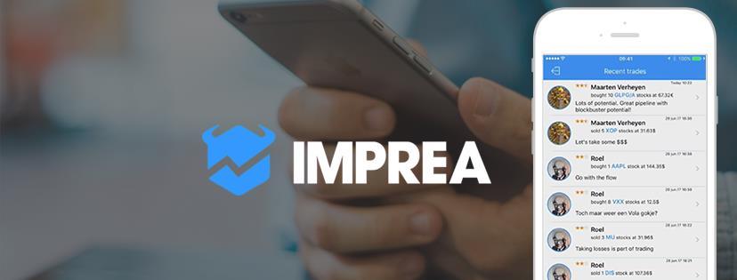 PRODUCT Imprea is een social trading app.