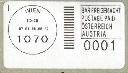 Tenslotte nog dit: niet alle zelfklevende stroken van de Oostenrijkse post komen uit loketfrankeermachines.