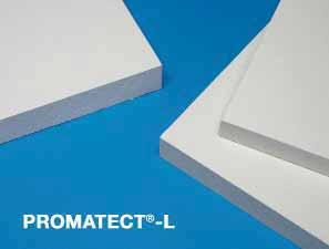 Technische gegevens PROMATECT -L. Productomschrijving PROMATECT -L is een stoomverharde calciumsilicaatplaat en is verder samengesteld uit cement en toeslagstoffen.