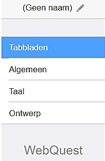 8 Klik op ieder tabblad om indien nodig de titels te veranderen. 9 Vergeet niet om jouw project een naam te geven.