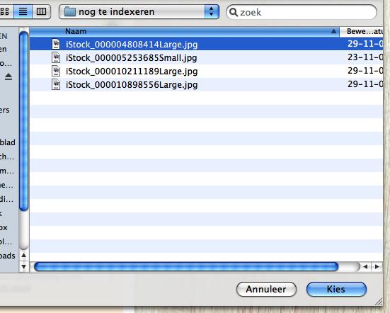 Kies bestand (2) Kies bestand (3) Bestand wordt direct opgehaald naar de server.