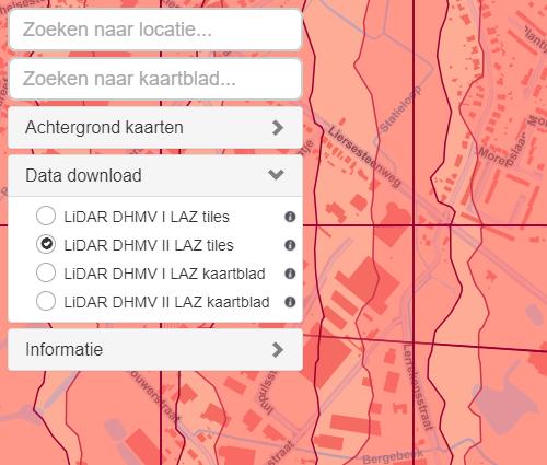 POINTCLOUDS p. 7 Via Informatie Vlaanderen kunnen LAZ-files verkrijgen worden van gans Vlaanderen. Het is de brondata die met LIDAR verkregen is.