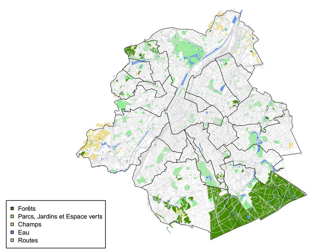 Bruxelles, 2018 Bos Parken, openbare groene