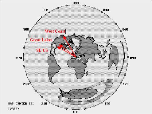 Banden 6/6 Log data vanuit Italie IV3PRK Westkust door aurora ovaal