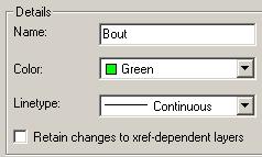 Selecteer in het dialoogvenster Wijzig layers de regel Bout en dubbelklik op de kleur. Wijzig deze kleur in groen (zie vorige afbeelding). Klik op OK, Opslaan, OK en Exporteer.
