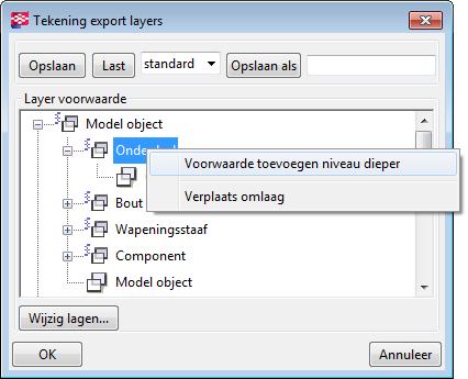 Voorwaarden maken om object groepen naar een layer te exporteren We definiëren nu welke