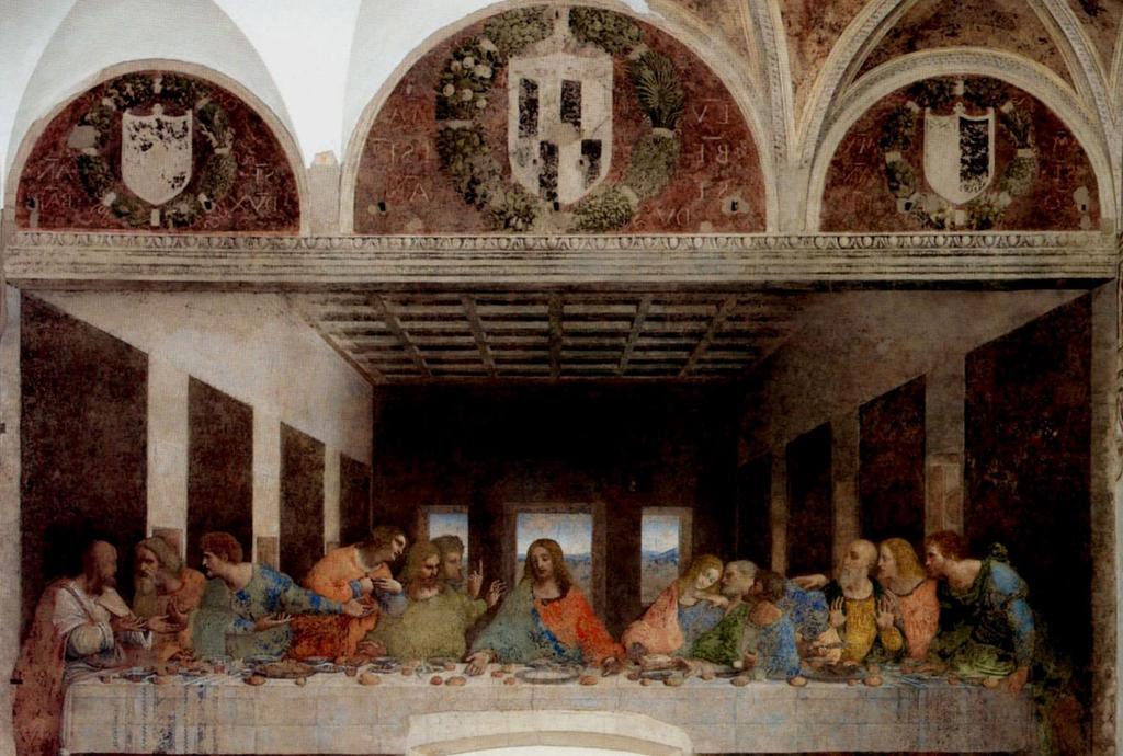 Het schilderij meet 460 x 880 cm en is te zien in de eetzaal van het klooster van Santa Maria Delle Grazie in Milaan.