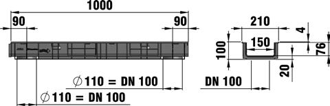 150 150 - gootelement Type 100 Type 01