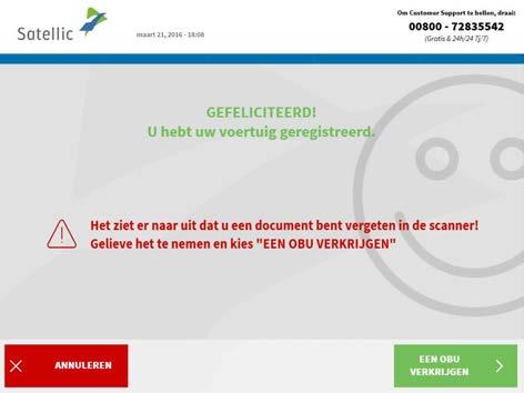 12. Klik op JA om de bevestiging af te drukken. Klik NEE als u dit niet wilt. U heeft nu uw voertuig succesvol geregistreerd via een fast- track account.