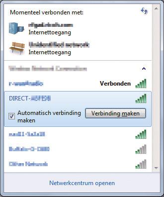 Printer met één functie DSG358 Het lampje van de knop [Wi-Fi Direct] begint te knipperen. 2.