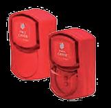 mesage Fire-Cryer Plus - Albă, fără flash, Baza mică IP66, 100dB, alimentare 24vcc, montaj pe perete Sirenă de evacuare cu 7 mesage în limba română, Fire-Cryer Plus, Midi, roșie, 110dB, alimentare